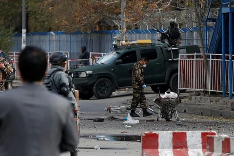 Hiện trường vụ nổ ở Kabul, ngày 12/11. (Nguồn: Reuters)