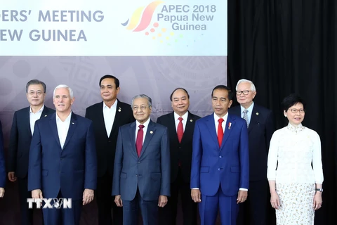 Hình ảnh Thủ tướng dự đối thoại giữa các nhà Lãnh đạo APEC với IMF