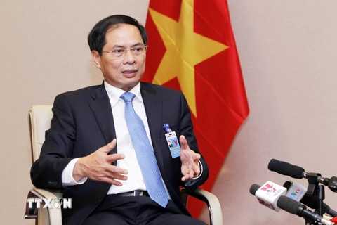 Thứ trưởng thường trực Bộ Ngoại giao Bùi Thanh Sơn. (Ảnh: Lâm Khánh/TTXVN)