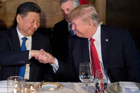 Tổng thống Mỹ Donald Trump và Chủ tịch Trung Quốc Tập Cận Bình, tháng 4/2017. (Nguồn: AFP)