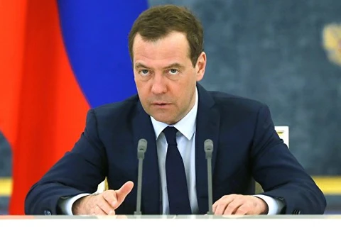 Thủ tướng Nga Dmitry Medvedev. (Nguồn: belsat.eu)