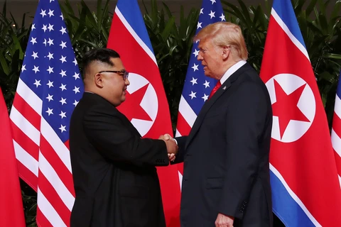 Tổng thống Mỹ Donald Trump và nhà lãnh đạo Triều Tiên Kim Jong Un. (Nguồn: Reuters)