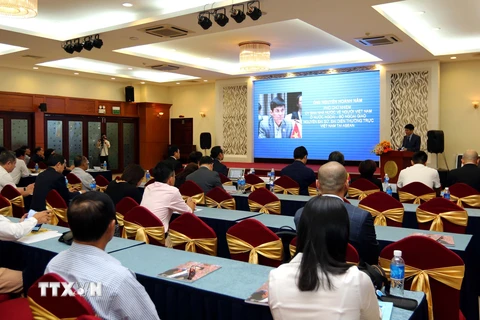 Quang cảnh hội nghị đối thoại giữa doanh nghiệp kiều bào với lãnh đạo sở, ngành Thành phố Hồ Chí Minh. (Ảnh: Thanh Vũ/TTXVN)