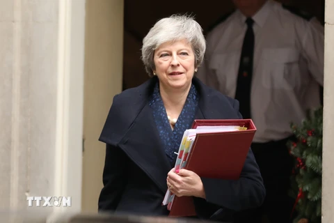 Thủ tướng Anh Theresa May tại thủ đô London ngày 12/12/2018. (Nguồn: THX/ TTXVN)
