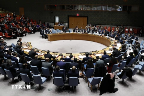 Toàn cảnh cuộc họp Hội đồng Bảo an Liên hợp quốc ở New York, Mỹ ngày 12/12/2018. (Nguồn: THX/TTXVN)
