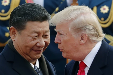 Chủ tịch Trung Quốc Tập Cận Bình và Tổng thống Mỹ Donald Trump. (Nguồn: AP)
