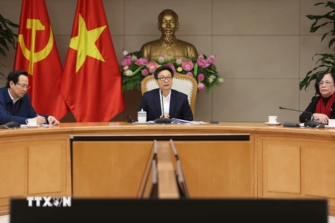 Phó Thủ tướng Vũ Đức Đam, Chủ tịch Ủy ban Quốc gia về người cao tuổi Việt Nam chủ trì hội nghị. (Ảnh: Dương Giang/TTXVN)
