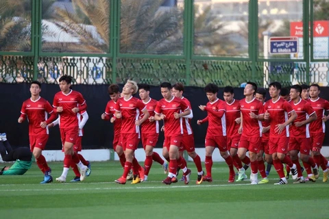 Trong buổi tập chiều 6/1, huấn luyện viên Park Hang-seo đã cho các học trò tập trung thực hiện các bài tấn công và phòng ngự sẽ được áp dụng trong trận ra quân gặp Iraq ở Asian Cup 2019.