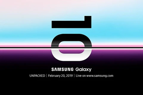 Poster mời tham dự sự kiện Unpacked của Samsung.
