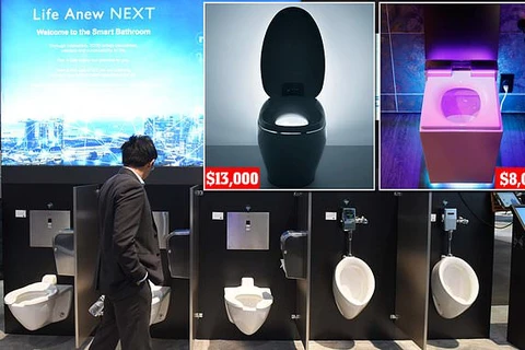 Một góc gian triển lãm bồn cầu vệ sinh thông minh ở CES 2019. (Nguồn: Dailymail)