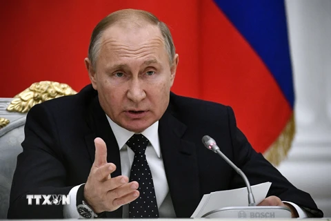 Tổng thống Nga Vladimir Putin phát biểu tại một sự kiện ở Moskva ngày 26/12/2018. (Nguồn: AFP/TTXVN)