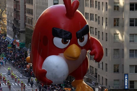 Một mô hình khổng lồ con chim giận giữ trong trò chơi Angry Birds. (Nguồn: Reuters)