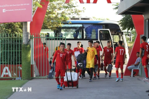 Hình ảnh U22 Việt Nam tập luyện trước trận gặp Timor Leste