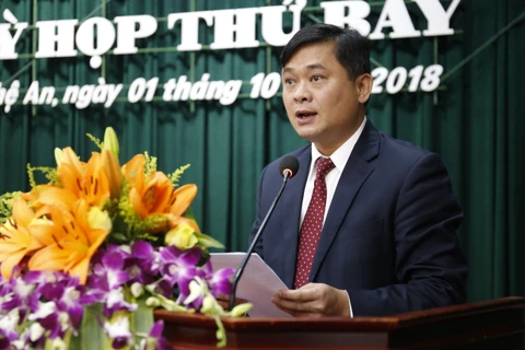 Ông Thái Thanh Quý, Ủy viên dự khuyết Trung ương Đảng, Phó Bí thư Tỉnh ủy, Chủ tịch Ủy ban Nhân dân tỉnh Nghệ An (Ảnh: Bích Huệ/Vietnam+)