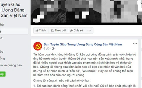 Ban Tuyên giáo Trung ương bị mạo danh trên mạng xã hội Facebook