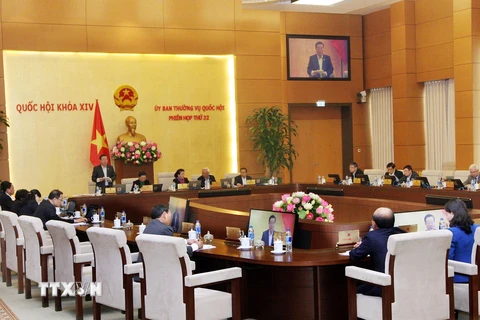 Quang cảnh phiên họp thứ 32 của Ủy ban Thường vụ Quốc hội khóa XIV. (Ảnh: Nguyễn Dân/TTXVN)