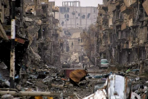 Khung cảnh đổ nát tại tại tỉnh miền Đông Deir Ezzor. (Nguồn: veteranstoday.com)
