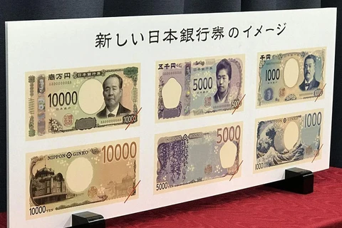 Các mẫu tiền giấy mời của Nhật Bản. (Nguồn: Bloomberg)