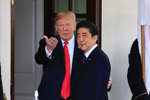 Thủ tướng Nhật Bản Shinzo Abe và Tổng thống Trump. (Nguồn: AP)