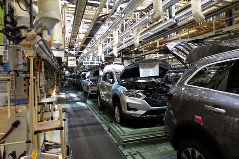 Bên trong nhà máy sản xuất ôtô Renault Samsung. (Nguồn: Korea Bizwire)