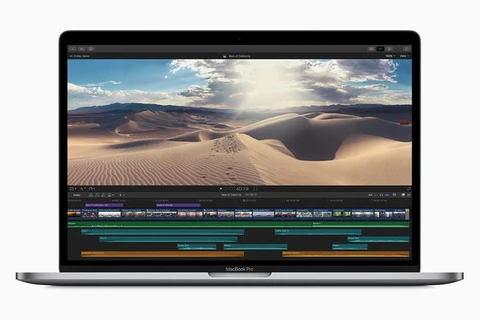 Mẫu MacBook Pro 15 inch mới với chip 8 lõi của Intel mang đến hiệu năng hoạt động nhanh hơn. (Nguồn: Apple)
