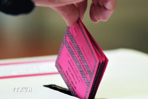 Bỏ phiếu bầu cử Nghị viện châu Âu. (Nguồn: AFP/TTXVN)