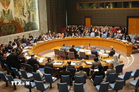 Một cuộc họp của Hội đồng Bảo an Liên hợp quốc với sự tham dự của phái đoàn Việt Nam. (Ảnh: Nguyễn Đình Thư/TTXVN)