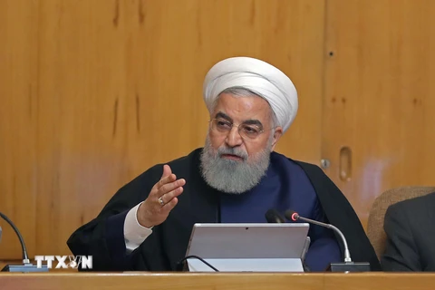 Tổng thống Iran Hassan Rouhani phát biểu tại Tehran, Iran. (Nguồn: AFP/TTXVN)