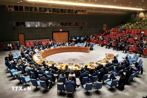Một phiên họp của Hội đồng Bảo an Liên hợp quốc về tình hình Trung Đông tại New York (Mỹ) ngày 20/6/2019. (Nguồn: THX/TTXVN)