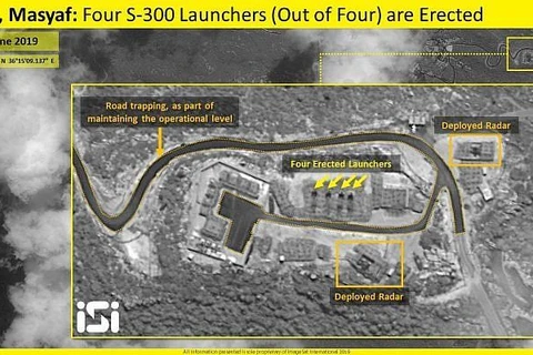 Hình ảnh chụp vệ tinh mà phía Israel cho rằng Syria đã triển khai xong hệ thống phòng không S-300. (Nguồn: ImageSat International)