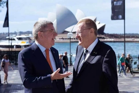 Chủ tịch IOC Thomas Bach (trái) và Chủ tịch Ủy ban Olympic Australia John Coates. (Nguồn: IOC)