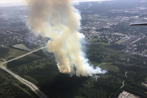 Một đám cháy rừng ở ở thành phố Anchorage, Alaska. (Nguồn: AP)