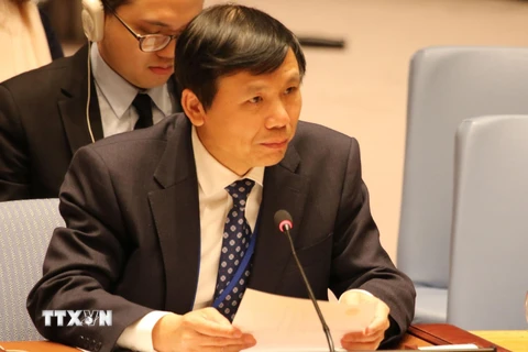 Đại sứ, Trưởng Phái đoàn Việt Nam tại Liên hợp quốc Đặng Đình Quý. (Ảnh: Hoài Thanh/TTXVN)