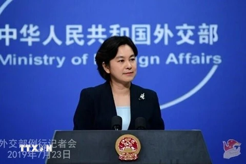 Người phát ngôn Bộ Ngoại giao Trung Quốc Hoa Xuân Oánh. (Nguồn: fmprc.gov.cn/TTXVN)