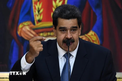 Tổng thống Venezuela Nicolas Maduro phát biểu tại một sự kiện ở Caracas ngày 27/6/2019. (Nguồn: AFP/TTXVN)