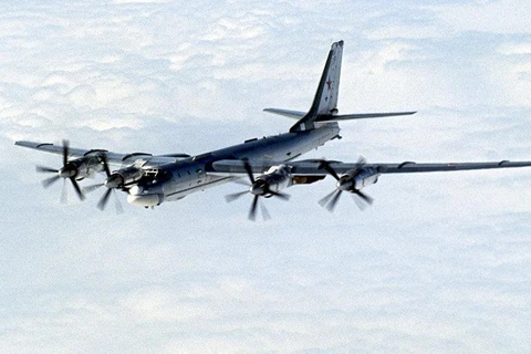 Máy bay ném bom chiến lược Tu-95MS. (Nguồn: Sputnik)