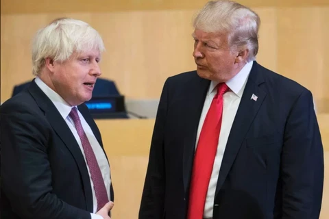 Tổng thống Mỹ Donald Trump và Thủ tướng Anh Boris Johnson đã từng gặp nhau năm 2017. (Nguồn: New York Times)