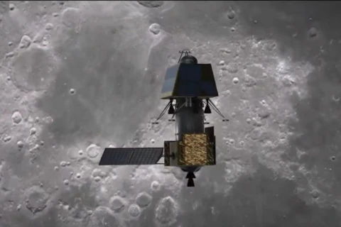 Hình ảnh minh họa tàu Chandrayaan 2 trên Mặt Trăng. (Nguồn: firstpost.com)