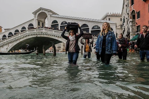 Thành phố Venice của Italy trong đợt ngập lụt năm 2018. (Nguồn: Getty Images)