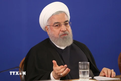 Tổng thống Iran Hassan Rouhani phát biểu tại cuộc họp ở Tehran ngày 6/8/2019. (Nguồn: AFP/TTXVN)