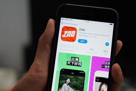 Zao đã nhanh chóng lọt vào top ứng dụng hàng đầu trong bảng xếp hạng ứng dụng miễn phí trên App Store iOS Trung Quốc. (Nguồn: pandaily.com)