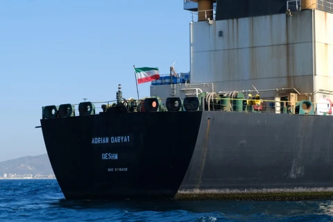 Tàu chở dầu Adrian Darya của Iran ở ngoài khơi Gibraltar, ngày 18/8/2019. (Nguồn: AFP/TTXVN)