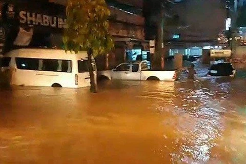 Lũ lụt xảy ra ở huyện Muang ở tỉnh Roi Et. (Nguồn: thephuketnews.com)