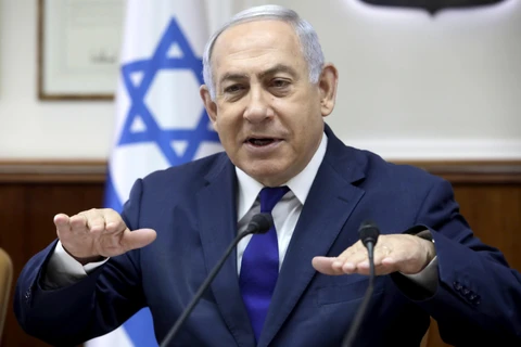 Thủ tướng Israel Benjamin Netanyahu phát biểu trong cuộc họp nội các ở Jerusalem ngày 3/9/2019. (Nguồn: AFP/ TTXVN)