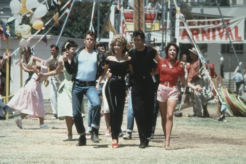 Bộ trang phục nữ diễn viên Olivia Newton-John (trong vai Sandy) diện trong phân cảnh nhảy đôi với nam diễn viên John Travolta (vai Danny). (Nguồn: Getty Images)