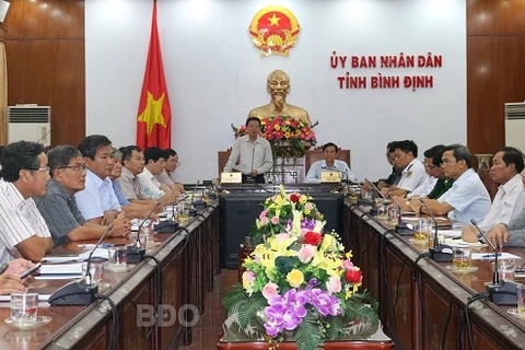 Chủ tịch Ủy ban Nhân dân tỉnh Bình Định Hồ Quốc Dũng chỉ đạo các đơn vị thực hiện các phương án ứng phó với cơn bão số 6 theo phương châm 4 tại chỗ. (Nguồn: baobinhdinh.com.vn)