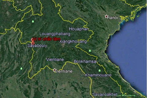 Vị trí chấn tâm trận động đất sáng sớm 21/11. (Nguồn: igp-vast.vn)