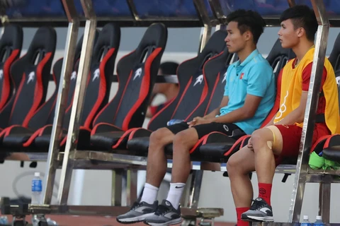 Tiền vệ Quang Hải có thể trở lại ở chung kết, ông Park cho biết. (Ảnh: Hoàng Linh/TTXVN)