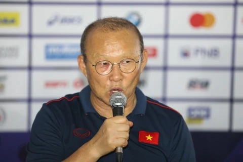 Huấn luyện viên Park Hang-seo kỳ vọng giành chiến thắng trong trận chung kết SEA Games 30. (Ảnh: Hoàng Linh/TTXVN)