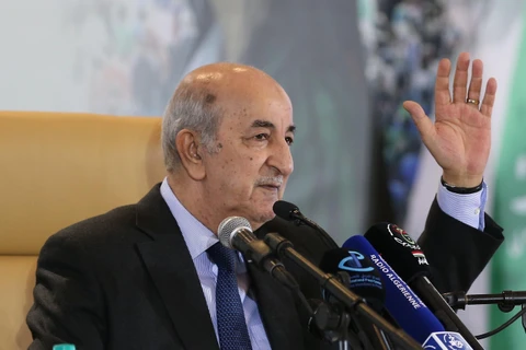 Tổng thống đắc cử Algeria Abdelmadjid Tebboune tại cuộc họp báo ở Algiers ngày 13/12/2019. (Nguồn: THX/TTXVN)